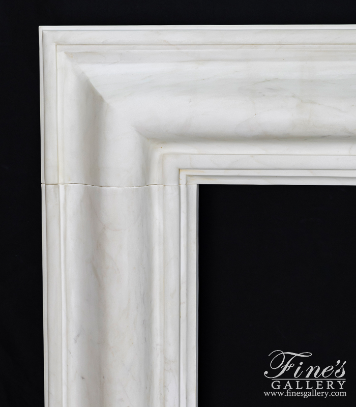 Marble Fireplaces  - Superior Statuary White Bolection Style Marble Mantel - MFP-2489